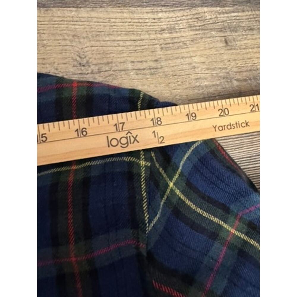 Jachs New York Men's Recycled Flannel Blue/Green Shirt Large Gorpcore Classic - Picture 9 of 12